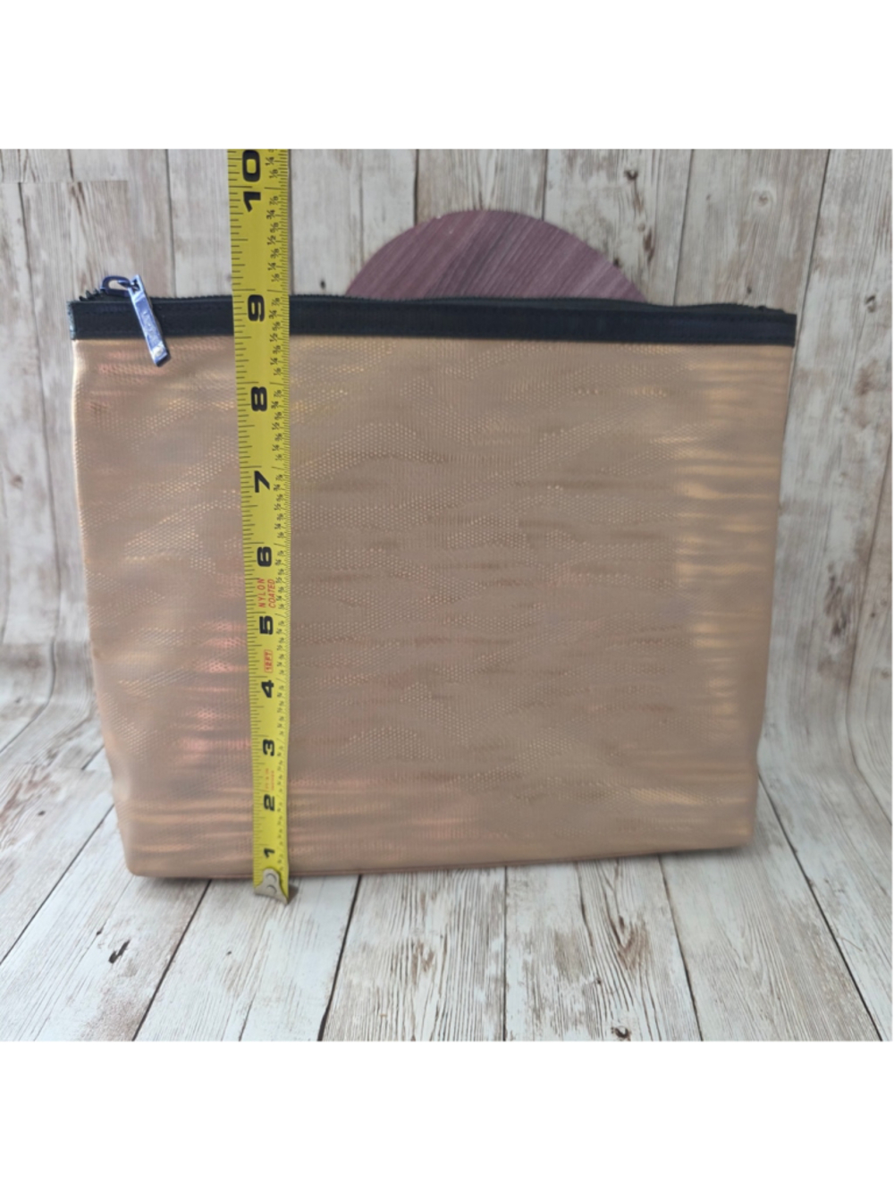 Women's Lancôme Cosmetic Bag Gold Black NWOT - Picture 5 of 8
